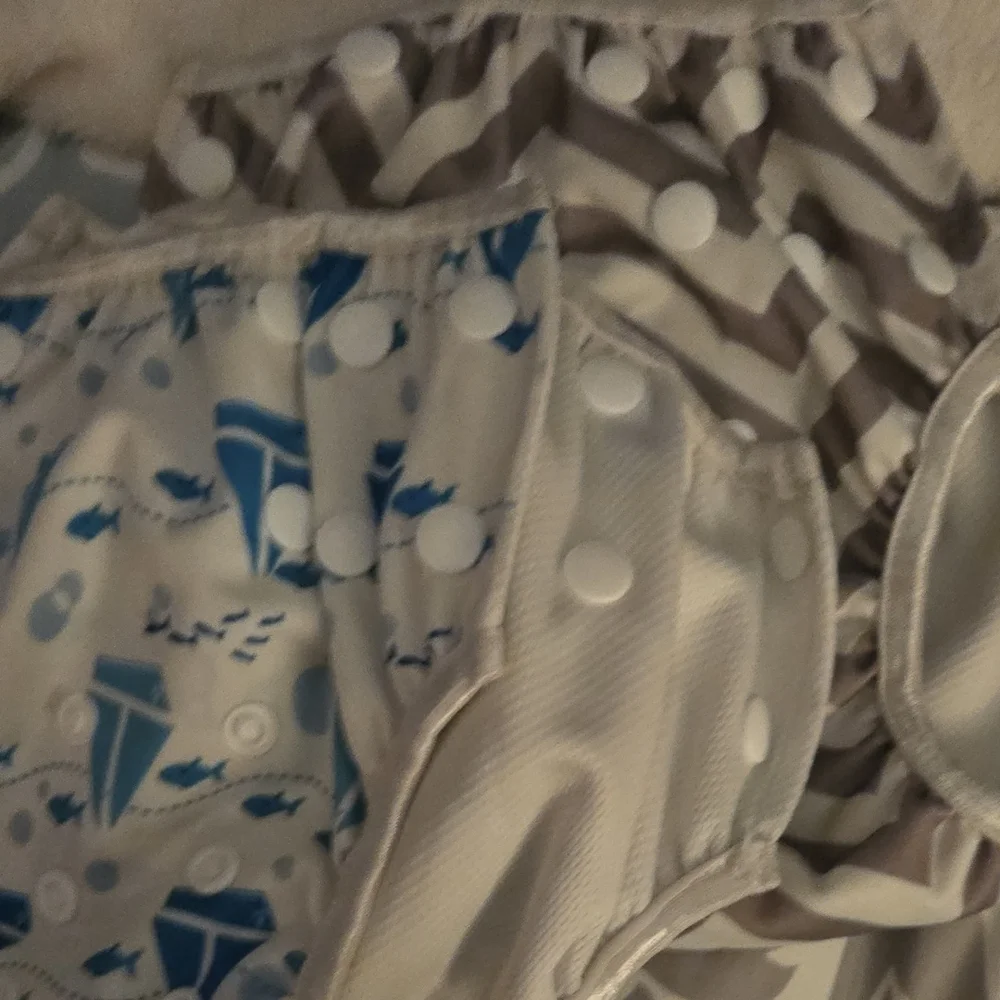 Chevron and Nautical Print Kids Diaper Covers - 2